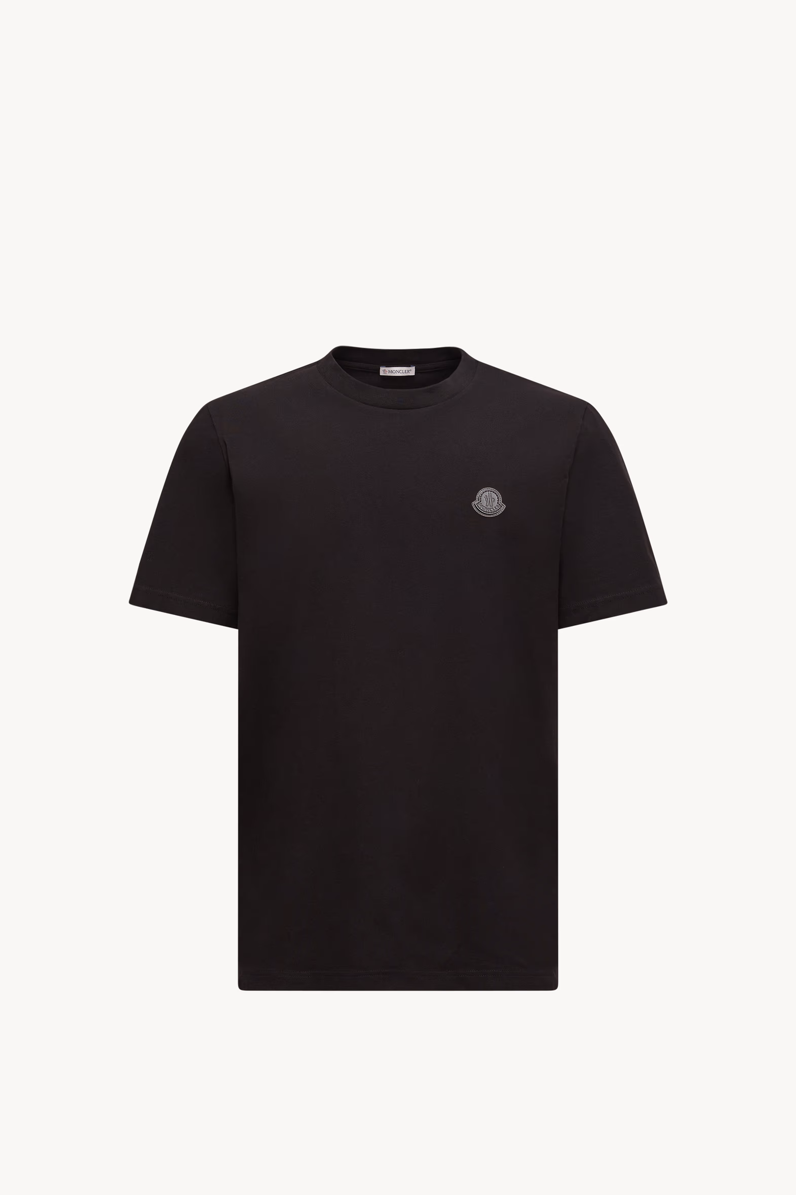 T-shirt en coton à empiècement logo Hommes Noir Moncler 2